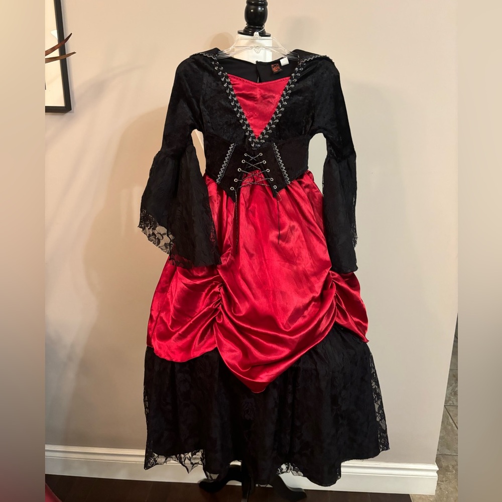 Elegant Black and Red Dress ~ Kids Costume 🎃